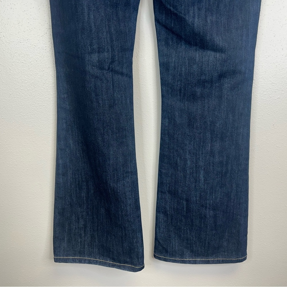 PAIGE Womens 31 Dark Blue High Rise Bootcut Jeans Western Y2K Boho Classic Denim - Picture 9 of 10
